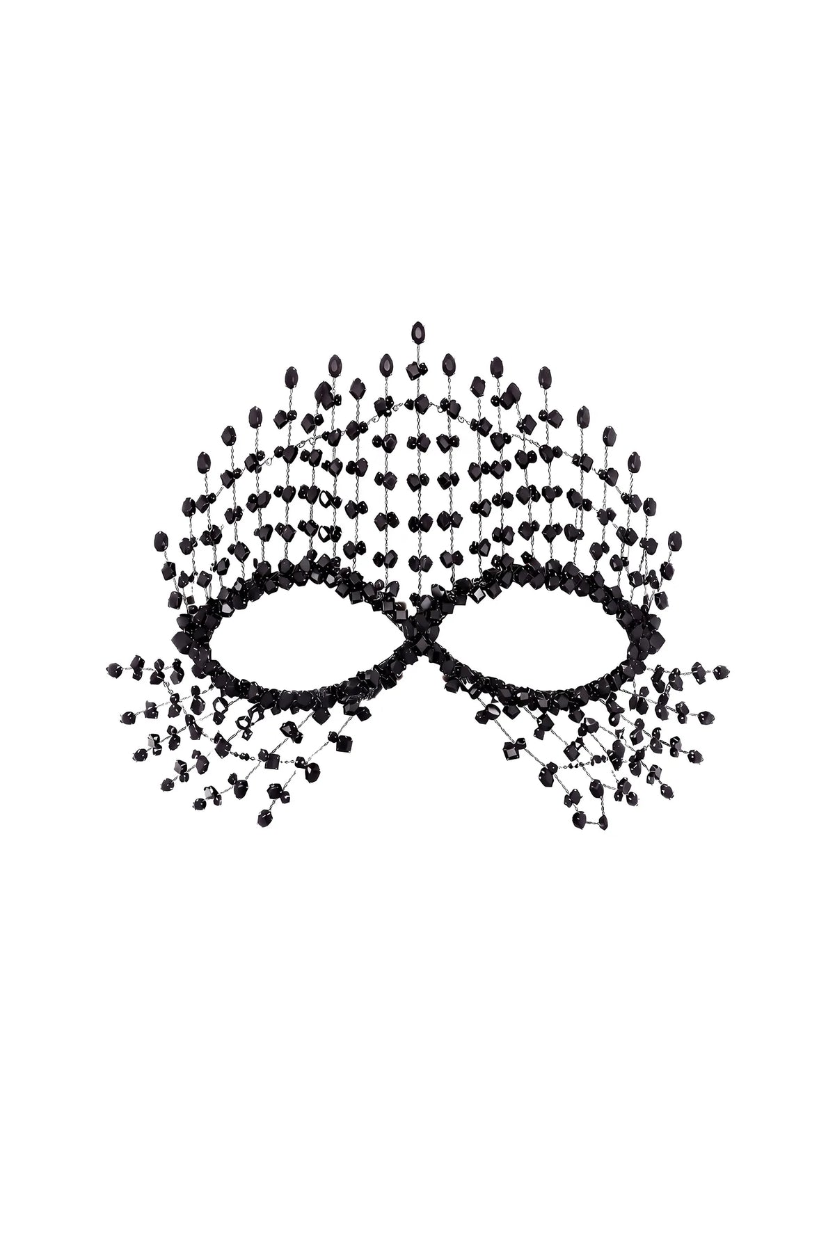 Samira Gothic Crystal Mesh Tassel Mask