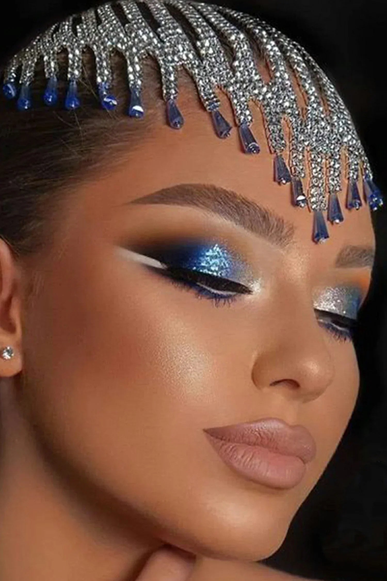 Cerchietto per capelli con nappa di diamanti Antoinette