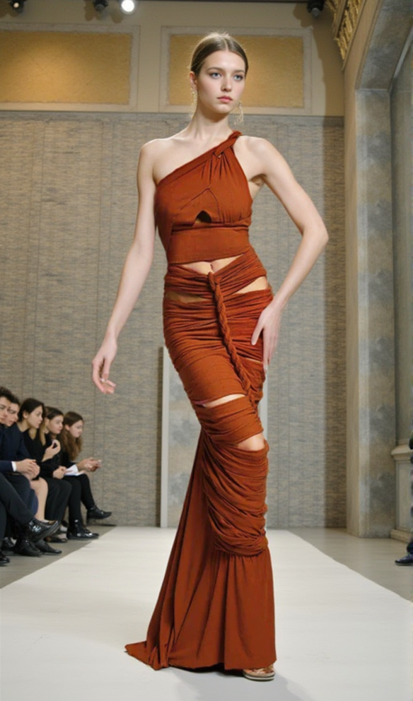 TAMMY BROWN – Gedrehtes Maxikleid mit Cut-outs