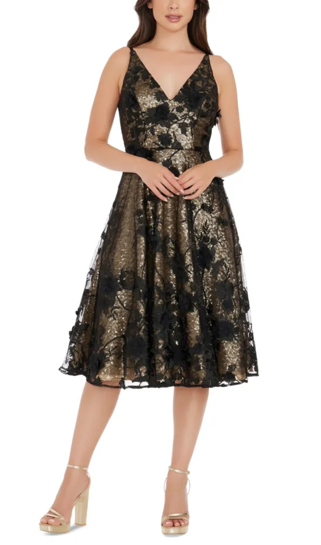 ABITO DA DONNA CON PAILLETTES E PIZZO
