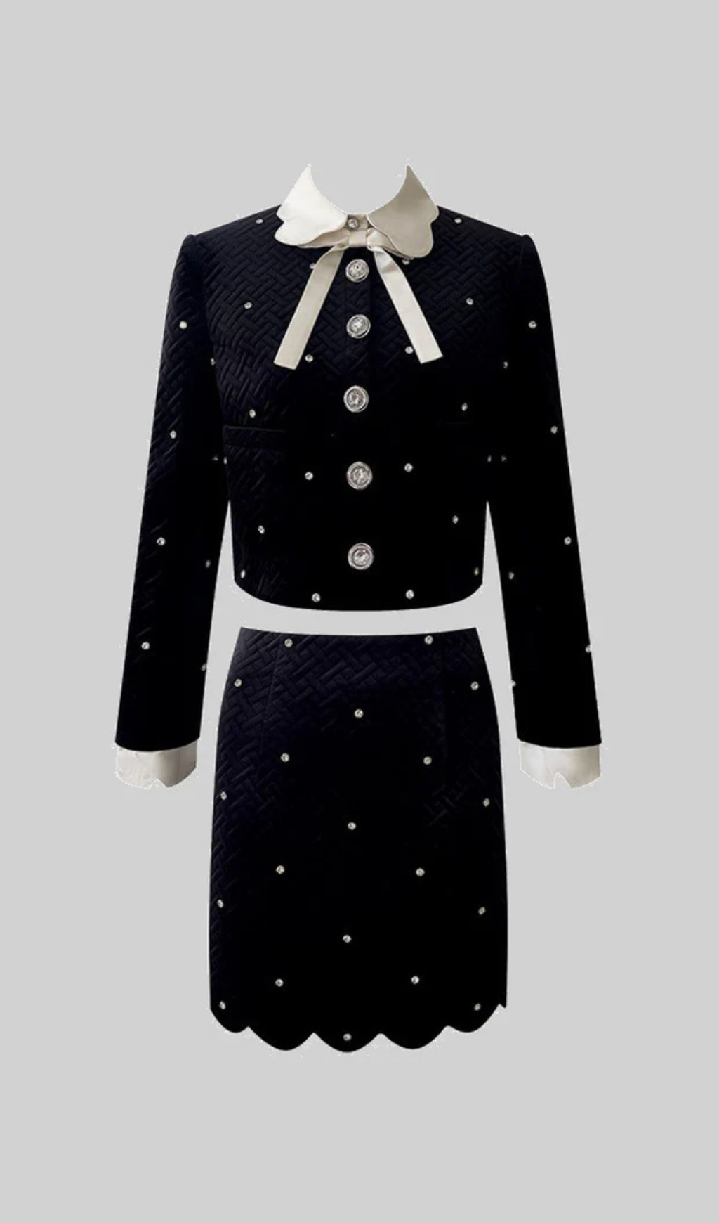 COORDINATO CON GIOIELLI IN VELLUTO