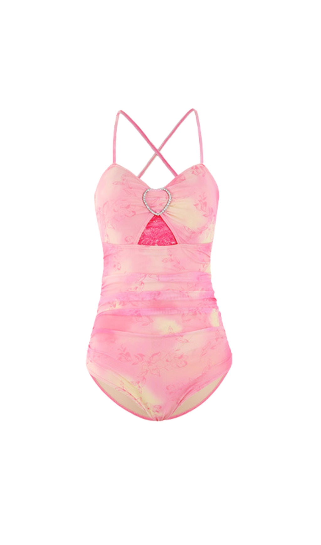 DUY PINK ONE-PIECE SWIMSUIT