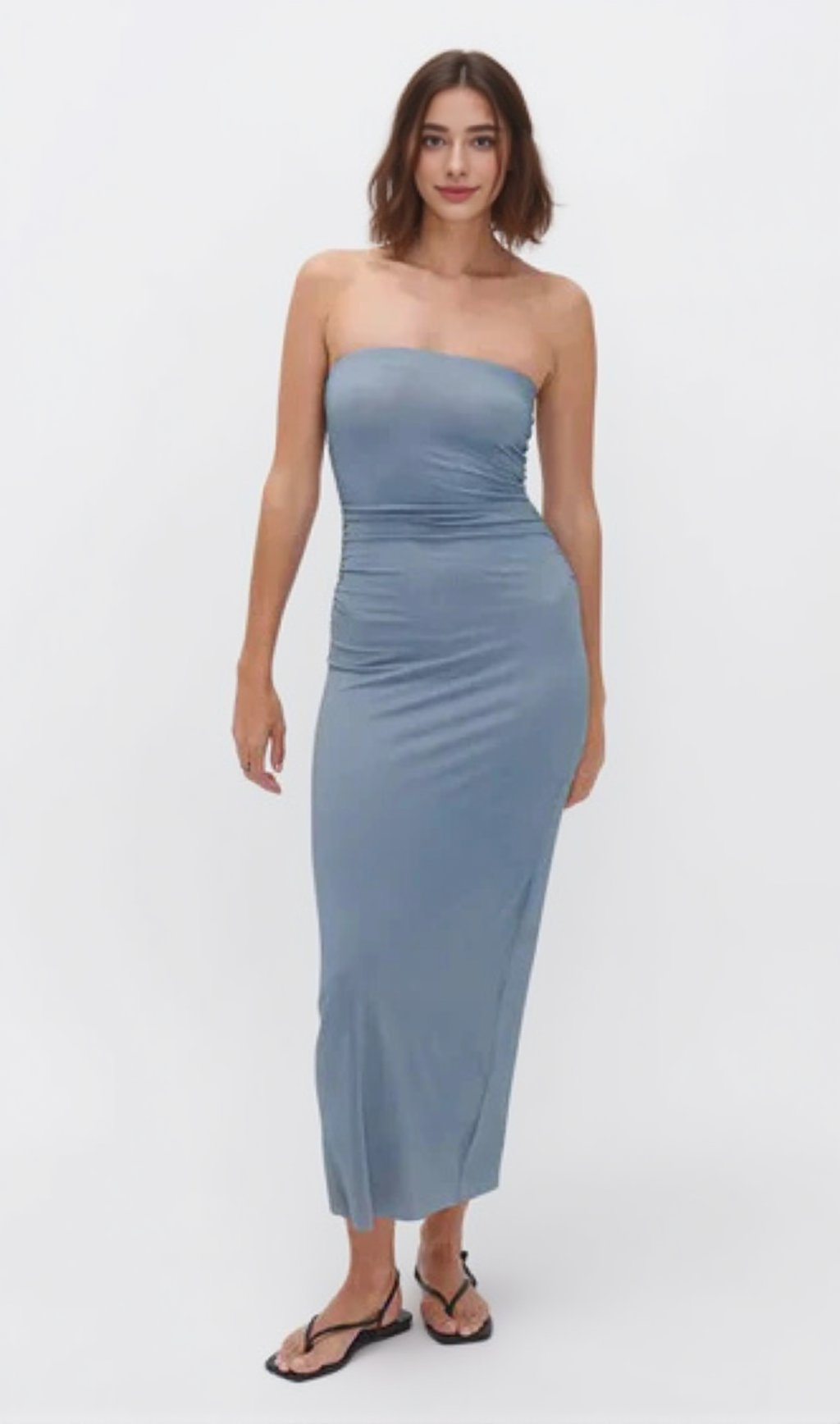 ODESSA DRESS IN SIDEWALK GREY