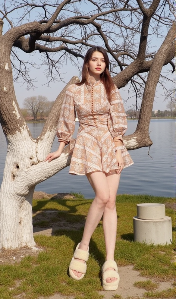 VINTAGE LANGARM MINIKLEID