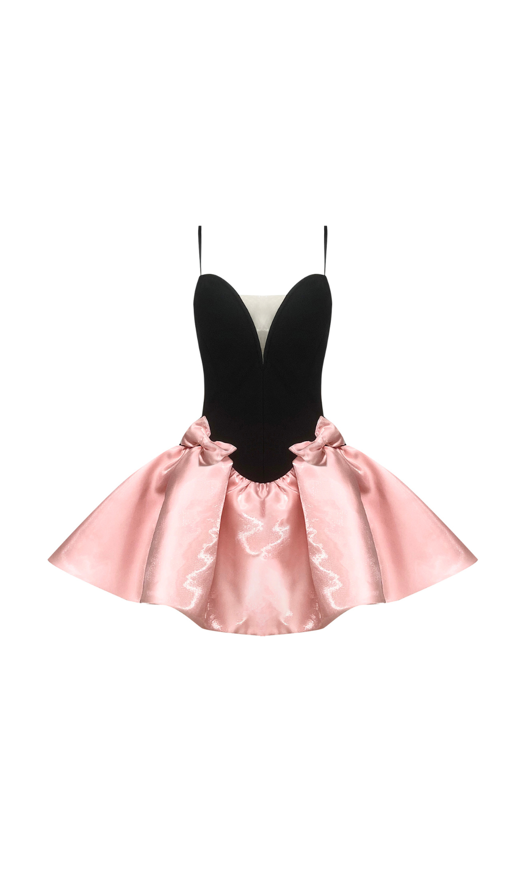 Valerie zweifarbiges Bowquette-Minikleid