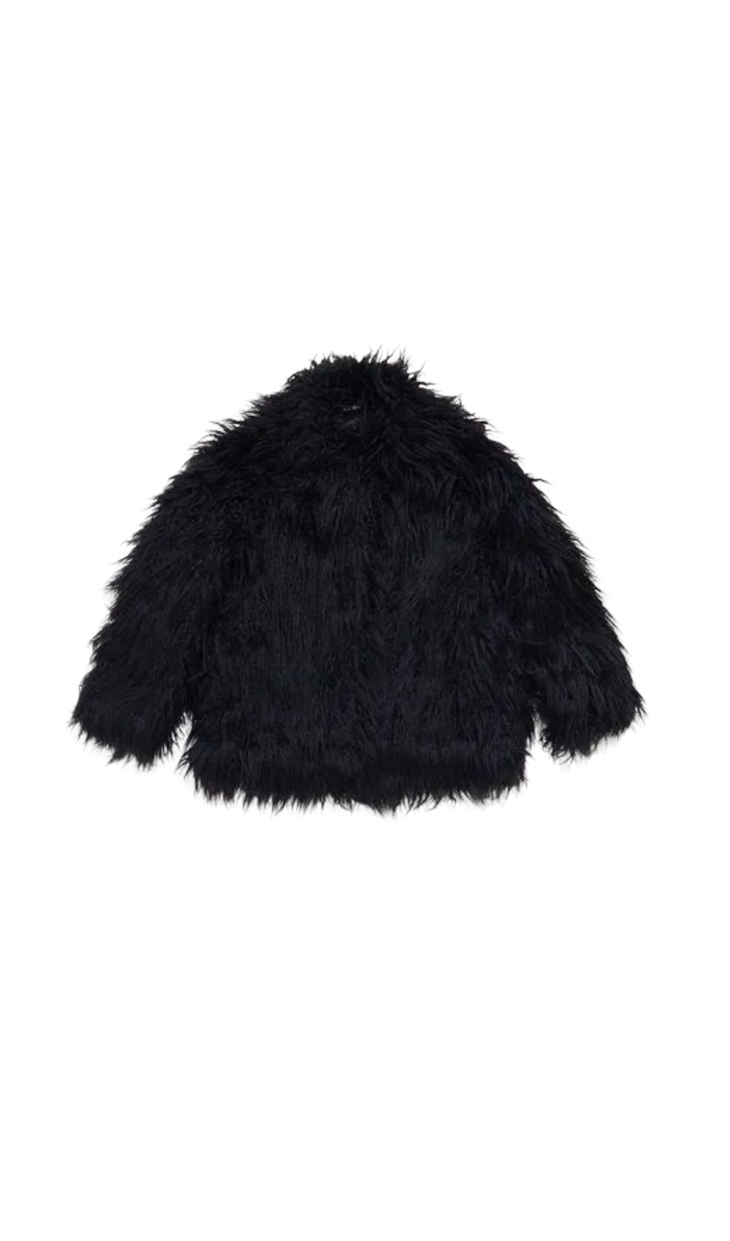 Cappotto corto di pelliccia nera