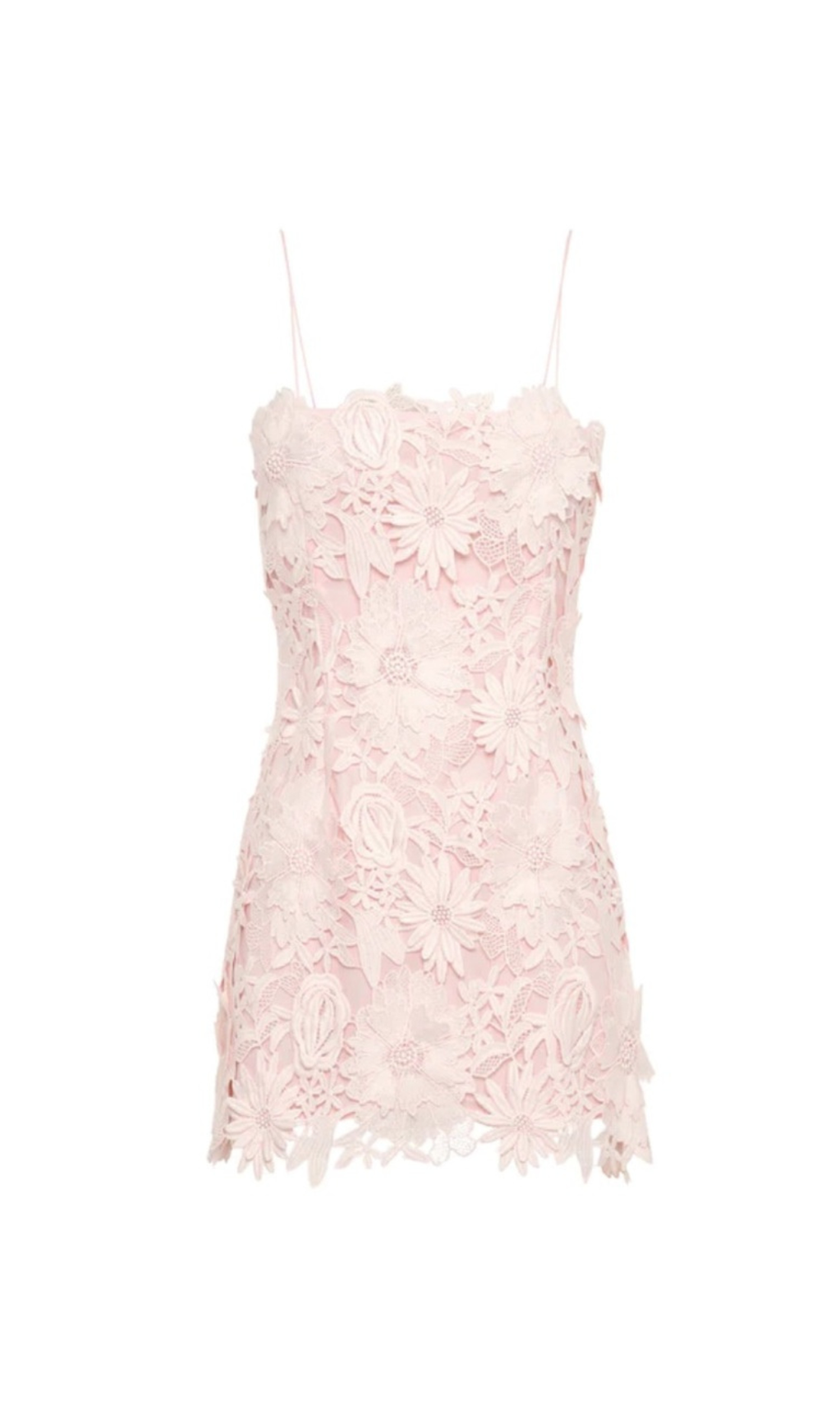 FREDA FLORAL LACE MINI DRESS IN PINK