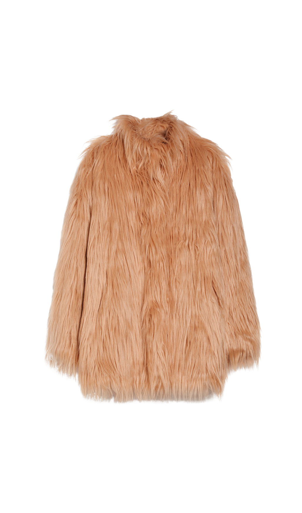 cappotto di pelliccia rosa nudo