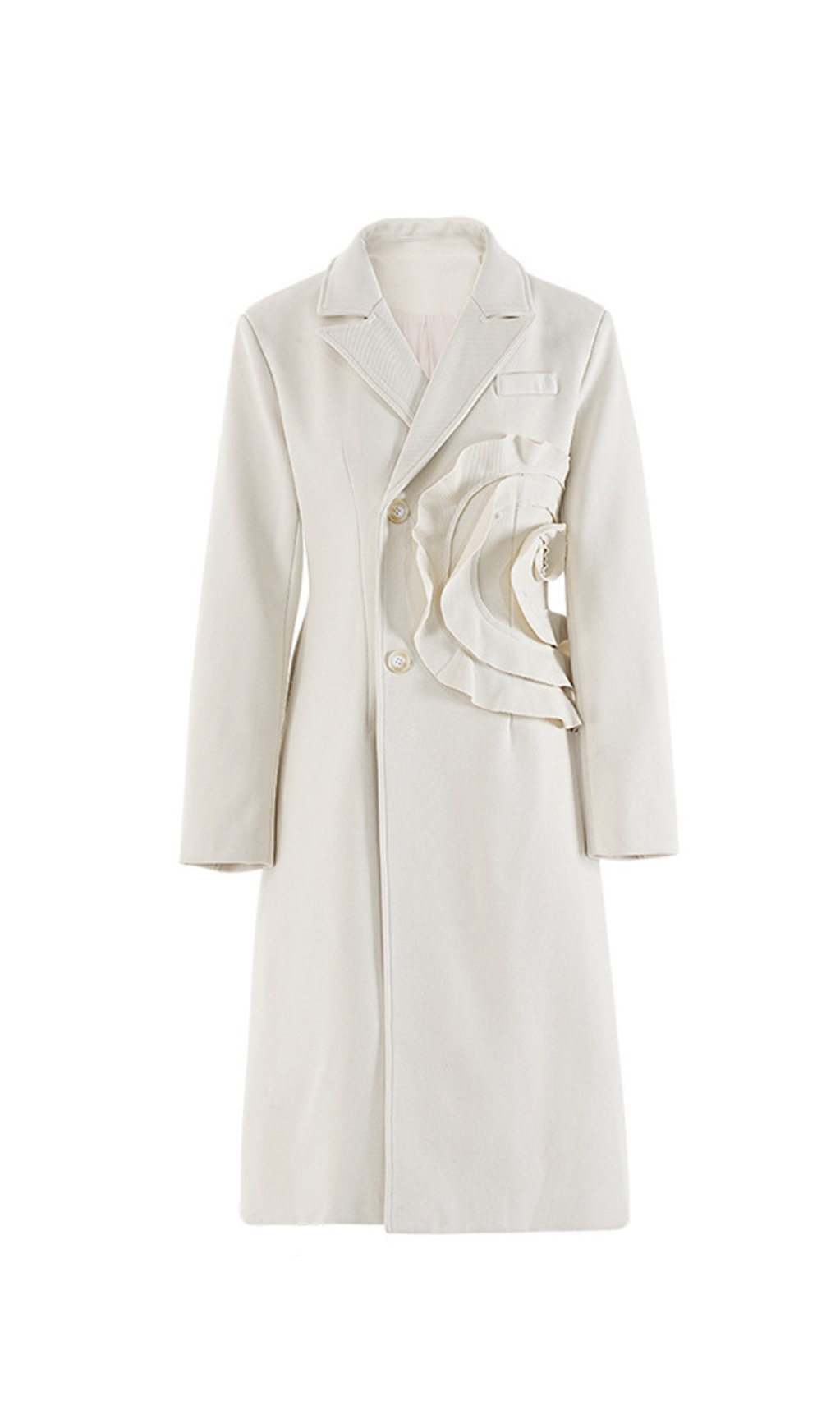 Allard Jeansmantel mit Blumenrüschen