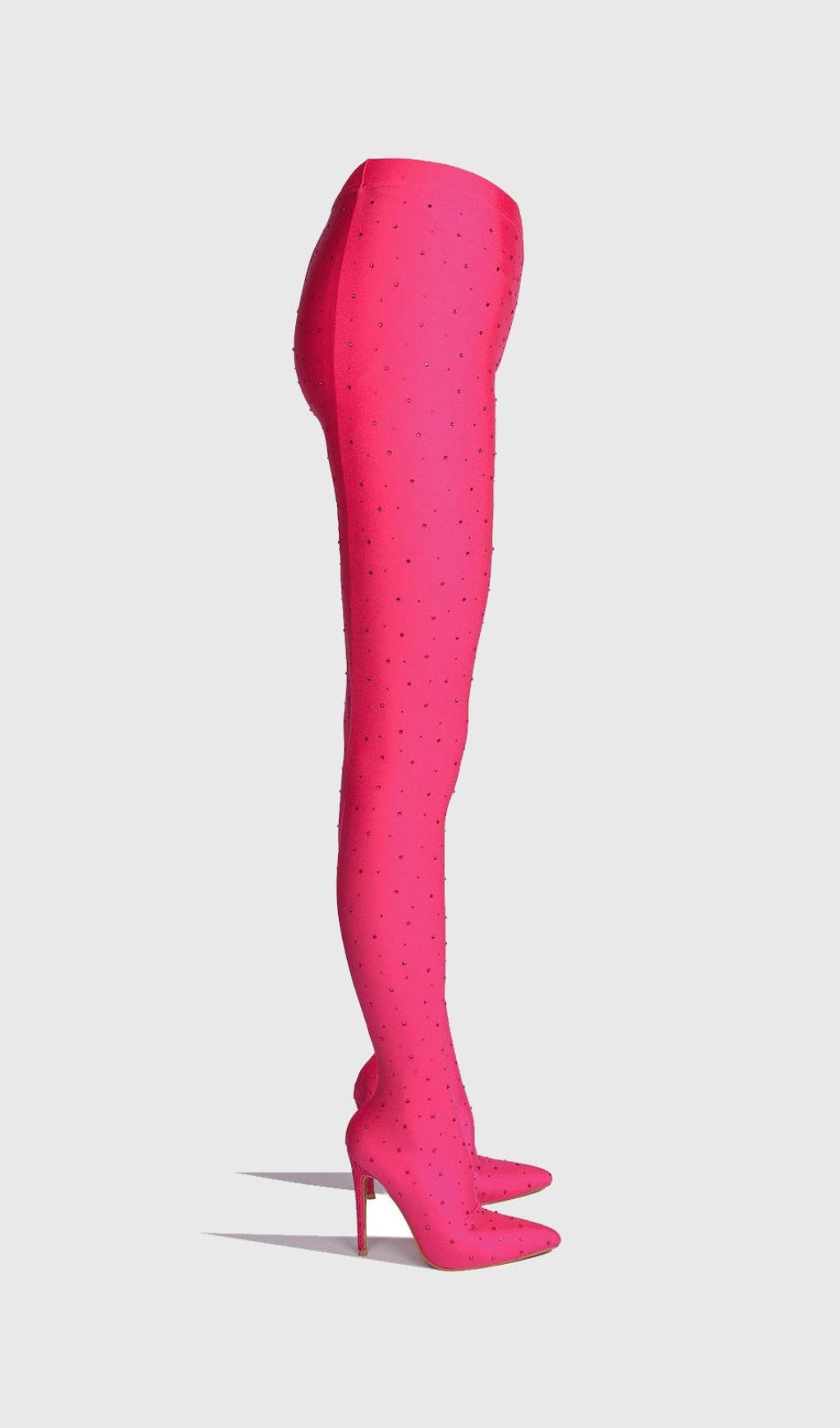 STIVALI LEGGING CON STRASS SAGIER - ROSA