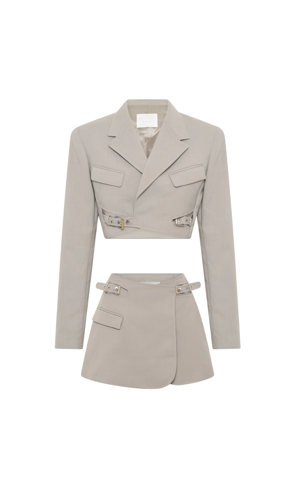 Jayla – Kurzer Blazer mit Cut-outs in Grau