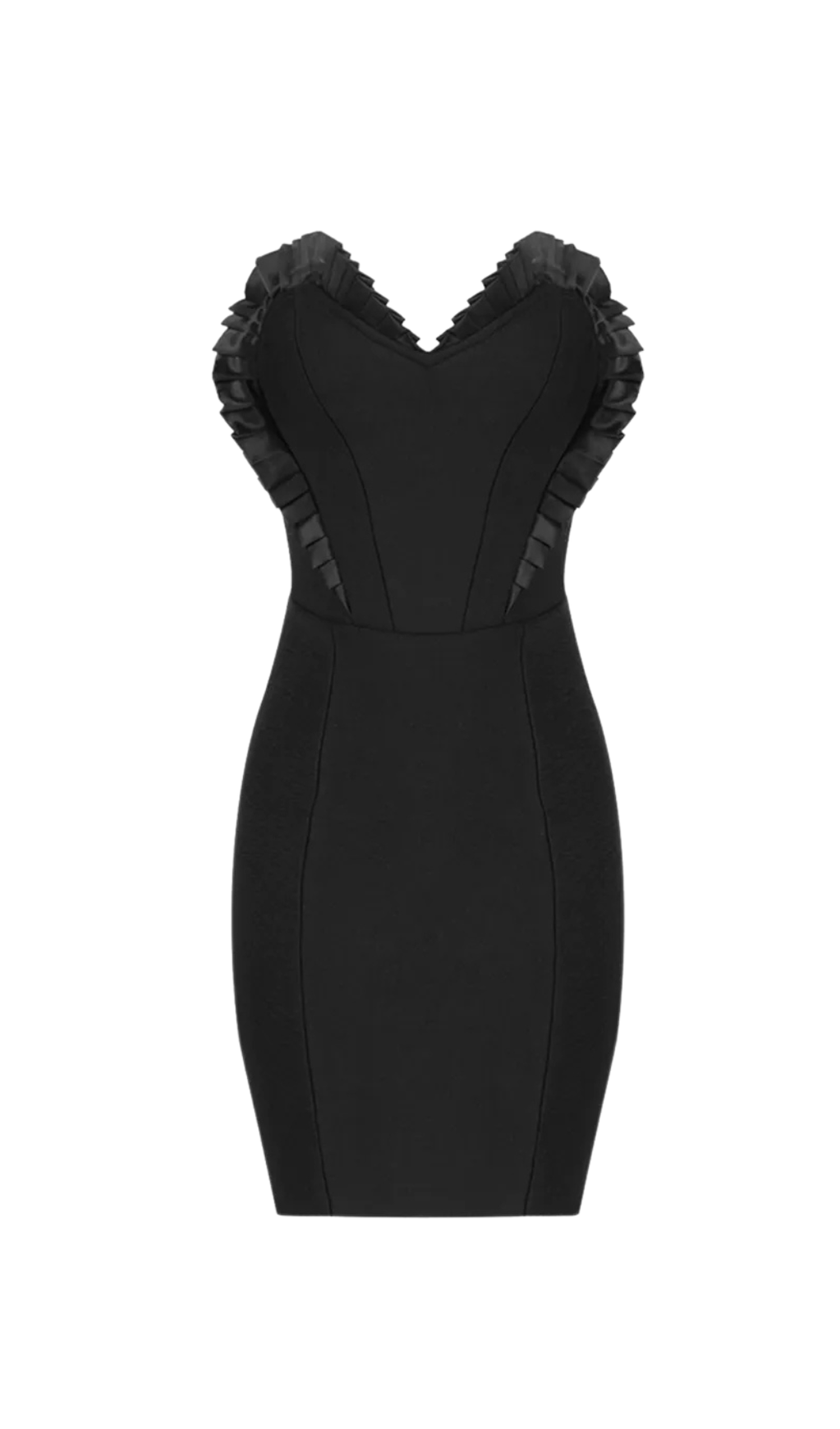schwarzes ärmelloses, figurbetontes Bandage-Minikleid mit Cut-Outs