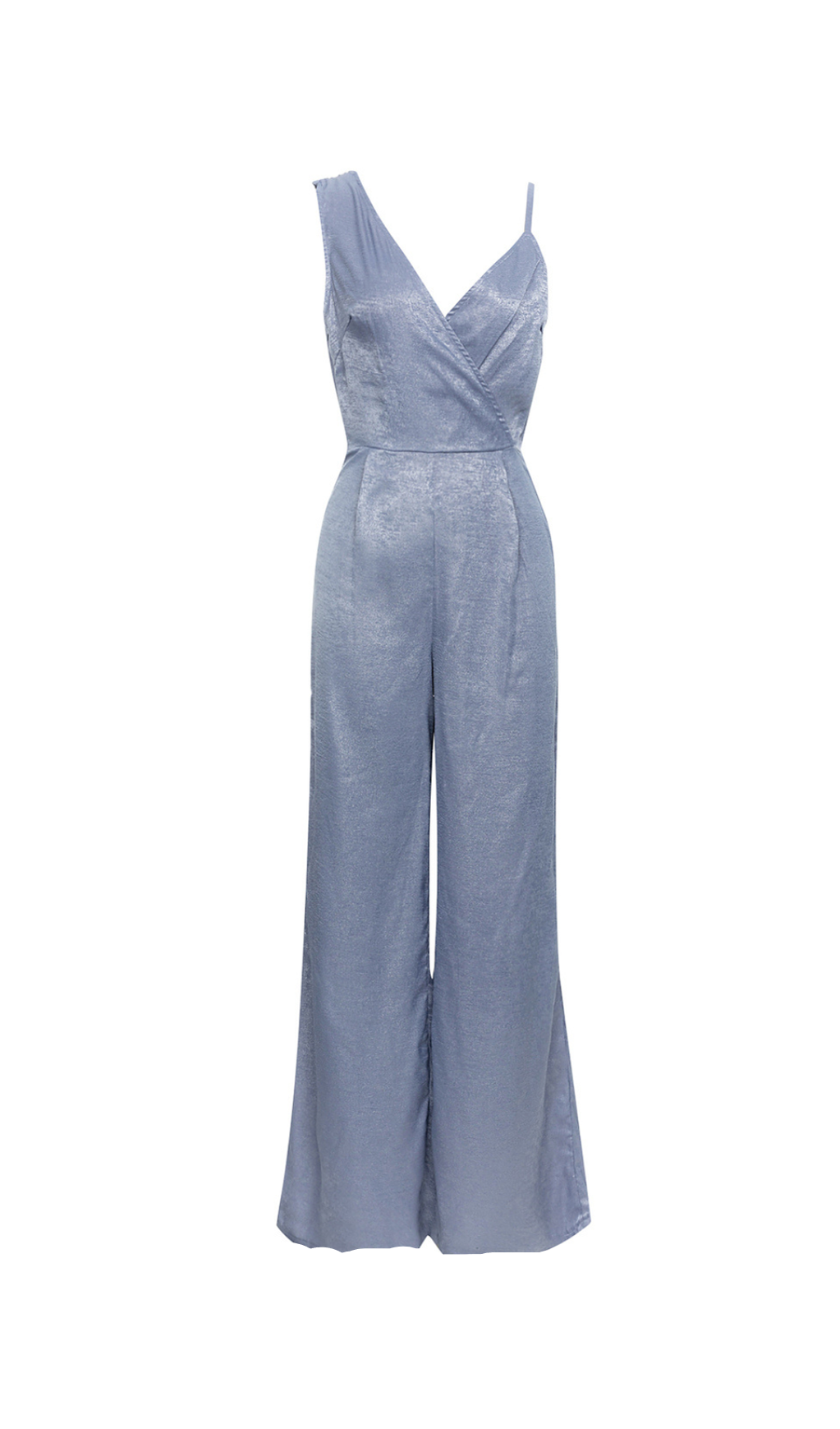 HAZEL GREY ASYMMETRICAL SHOULDER WIDE LEG JUMPSUIT