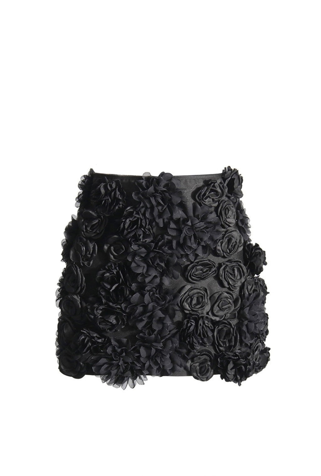 ANCHALEE SCHWARZER MINIROCK MIT BLUMEN