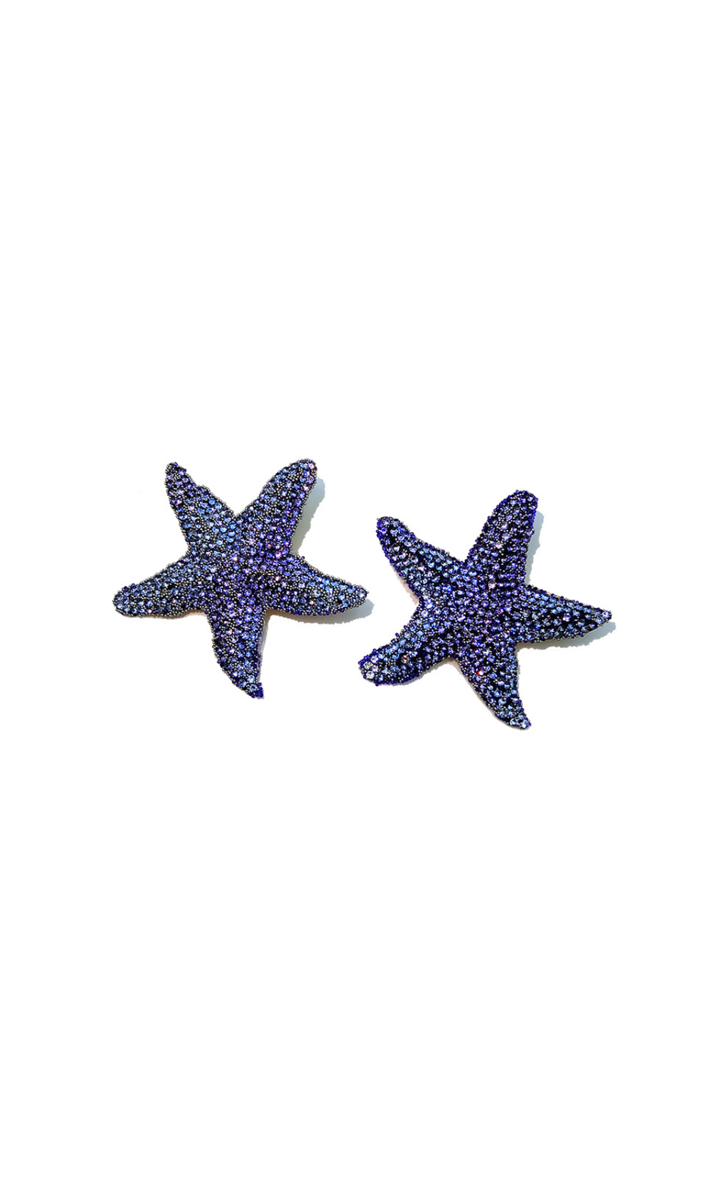 orecchini di diamanti a forma di stella marina