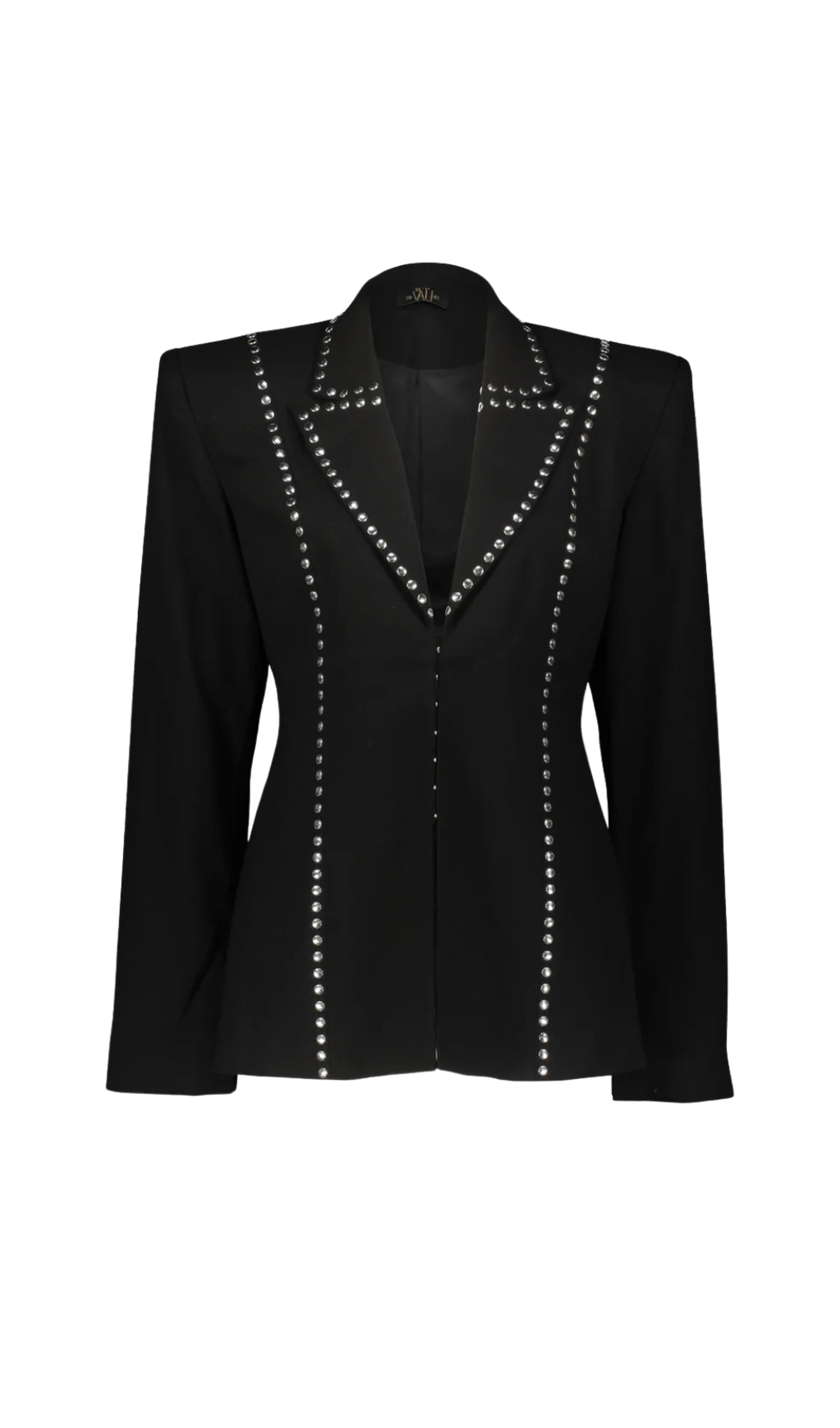 SET BLAZER IN CREPE DI LANA CON DETTAGLI E SCIARPA NERA DEBORAH
