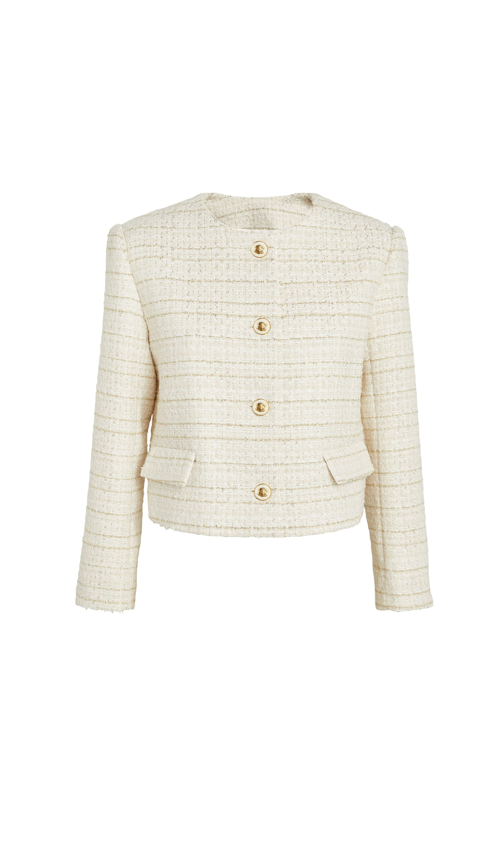 Kurze Tweedjacke Zally in Ecru