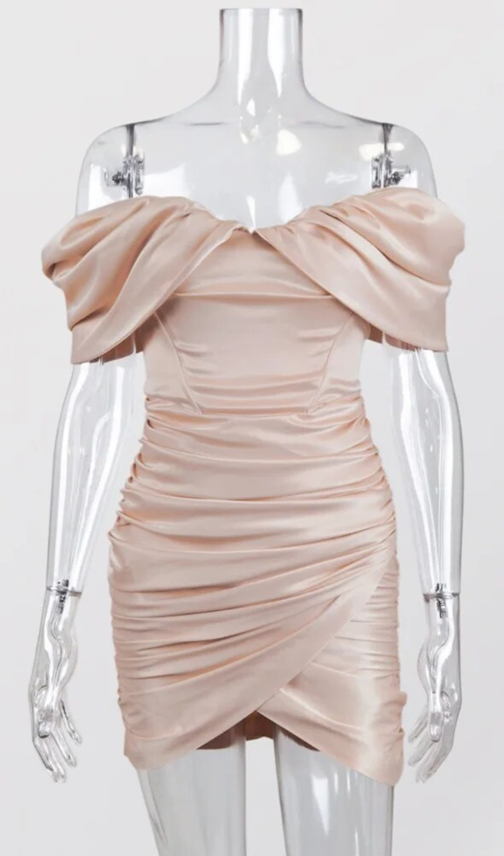 PINK TUBE TOP PLEATED MINI DRESS