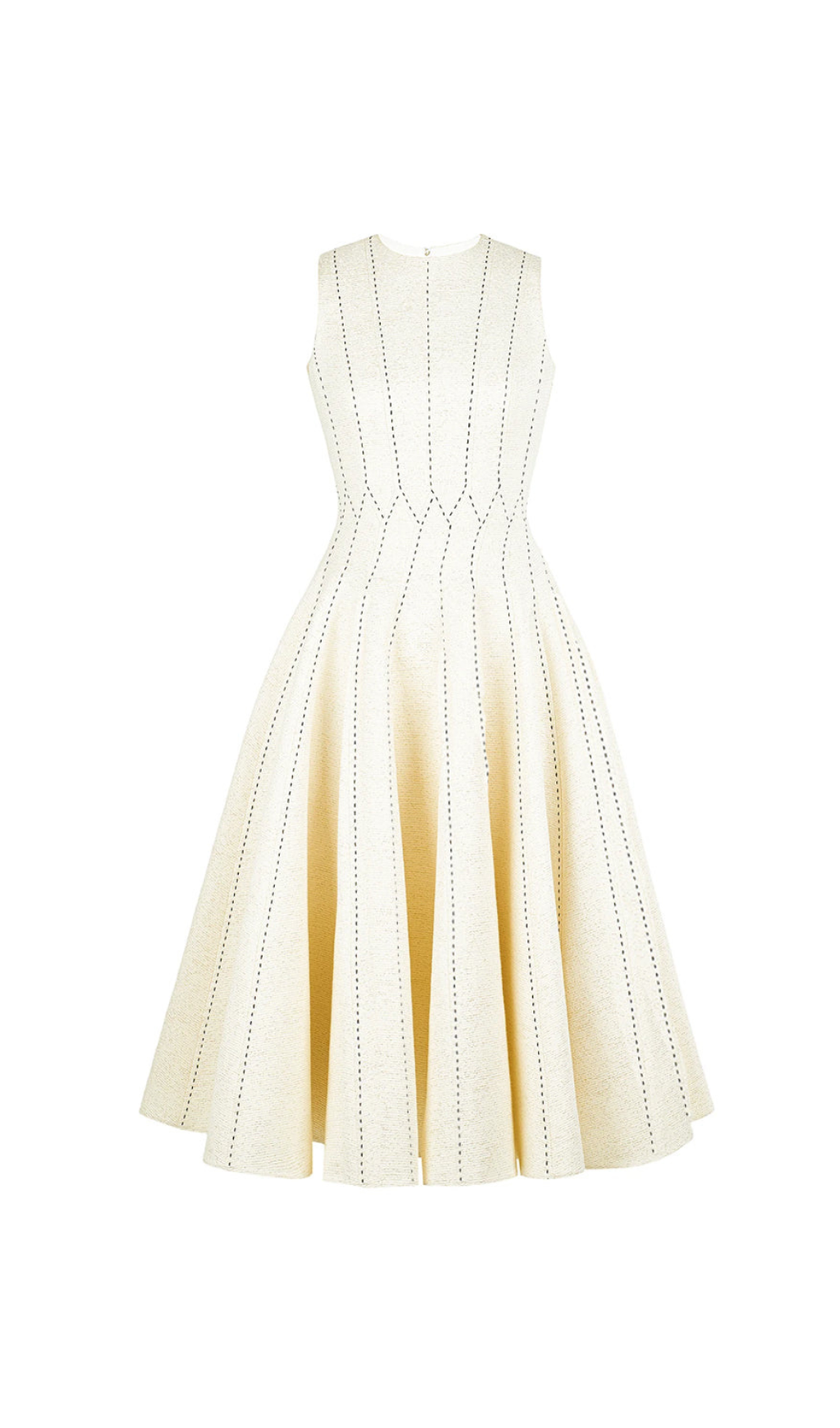 ASTRID SLEEVELESS PLEATED MIDI DRESS IN BEIGE