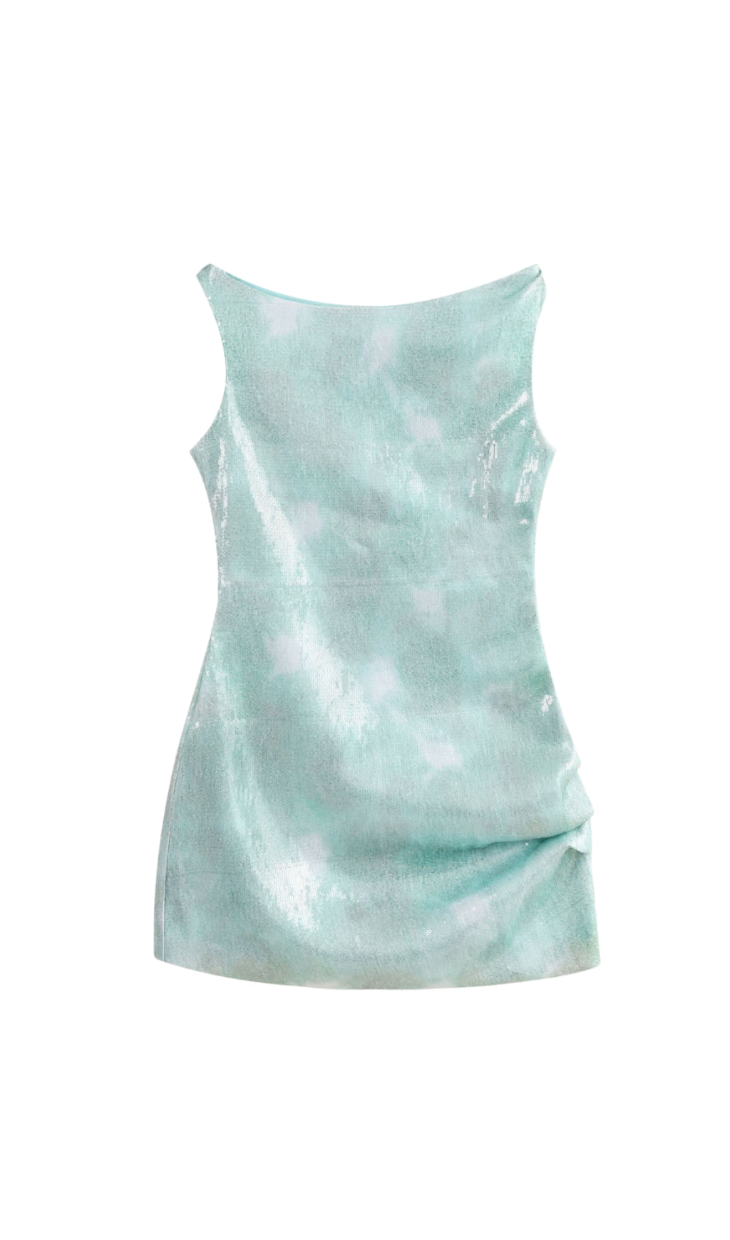 Charlotte – Asymmetrisches Minikleid mit Pailletten in Grün