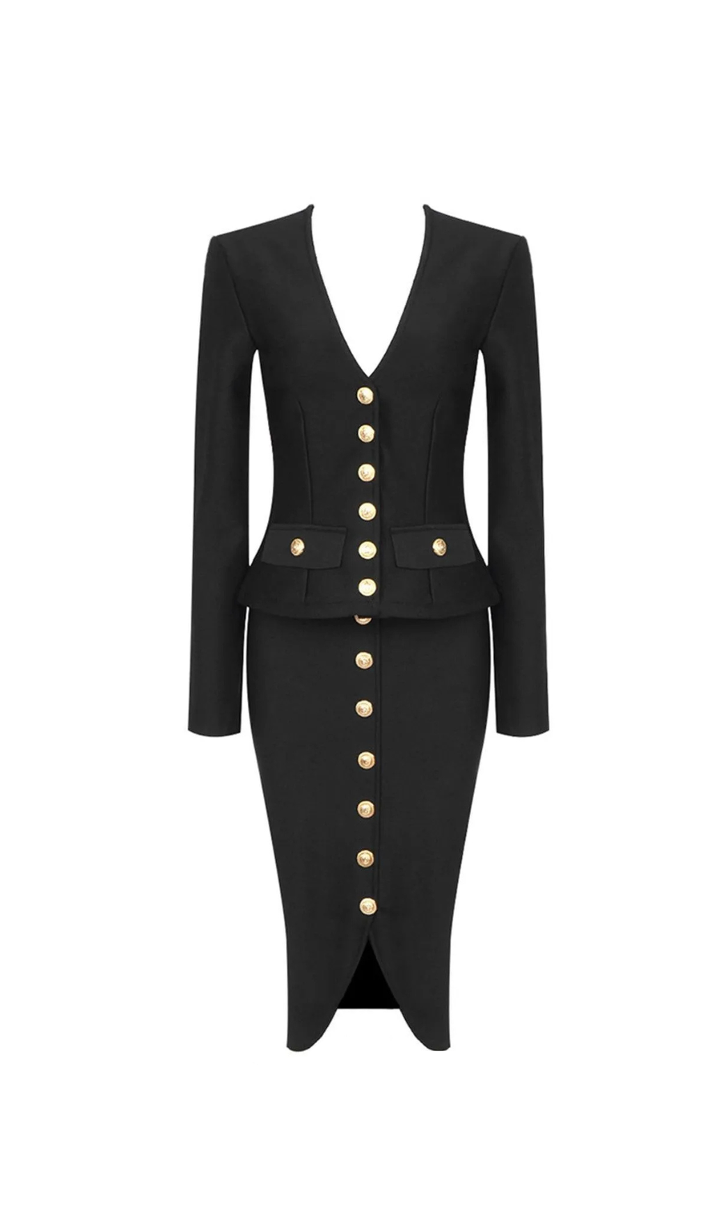 Completo monopetto a maniche lunghe Bonnie, colore nero