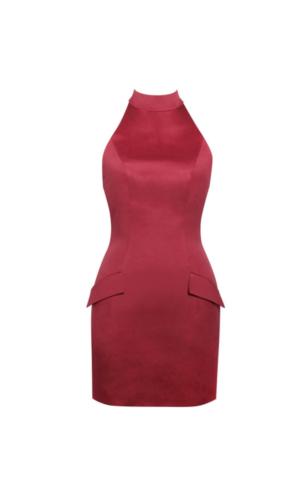 VIVIEN SATIN MINIKLEID IN ROT