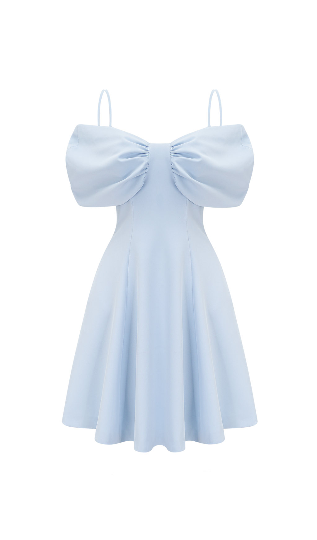 MINIKLEID MIT SCHMETTERLINGSÄRMELN IN BLAU