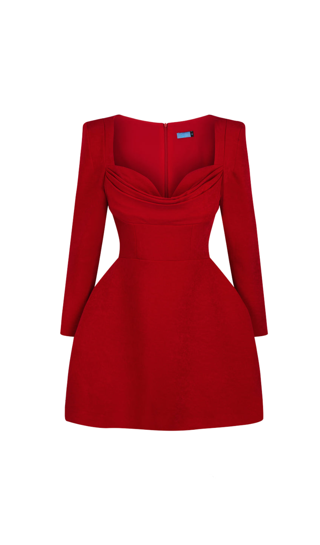 Brianna – A-Linien-Minikleid mit eckigem Ausschnitt in Rot