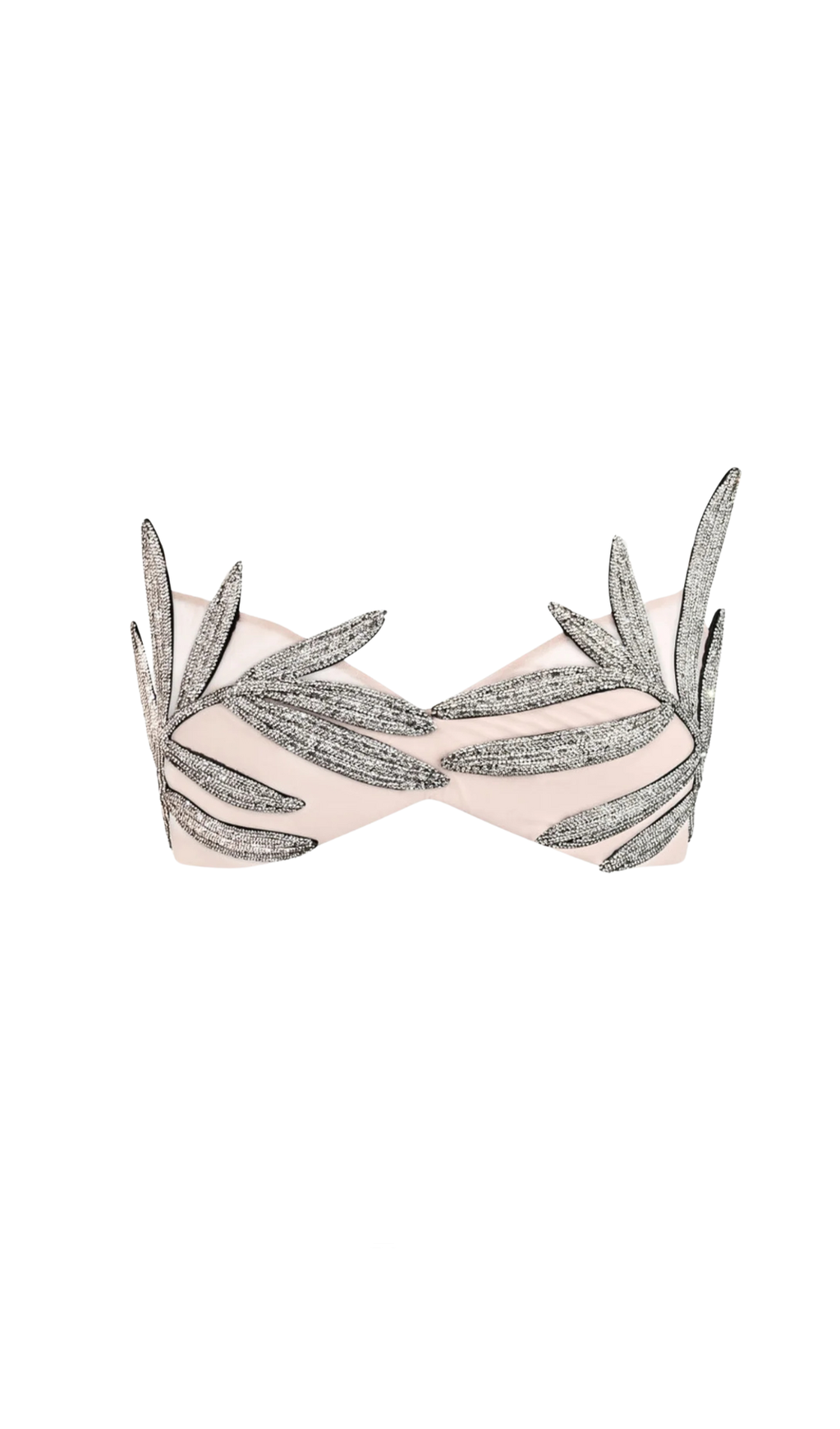 VIEBY LEAF CRYSTAL BRALETTE IN APRICOT