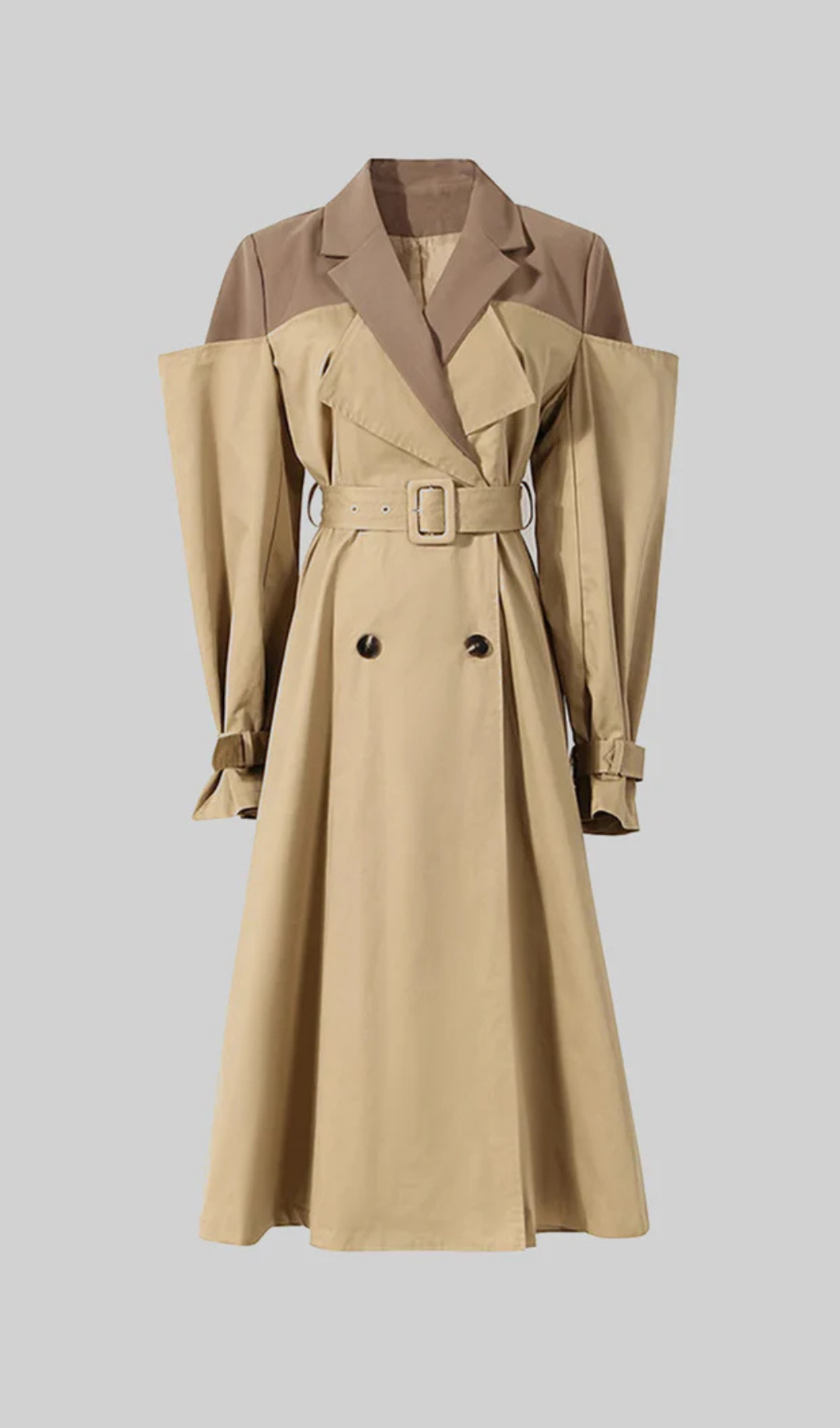 DOUBLE COMBINED TRENCH COAT