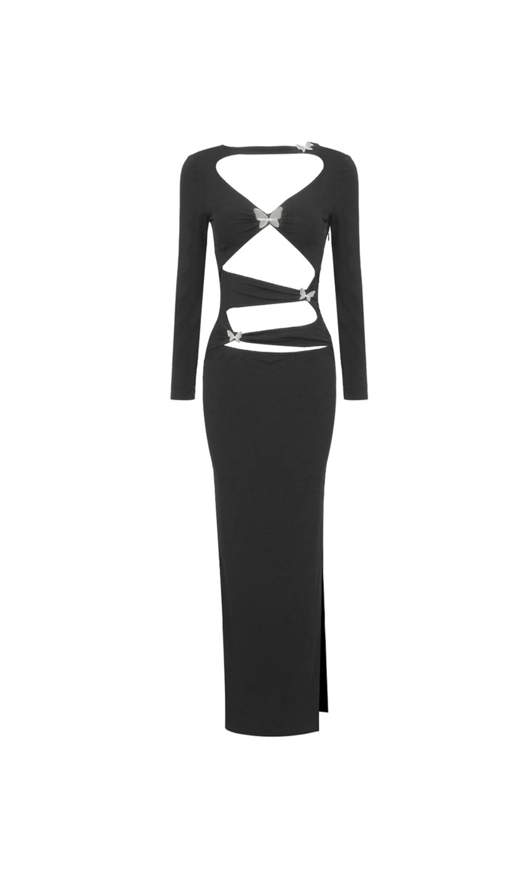 Maxikleid mit Schmetterlingsausschnitt