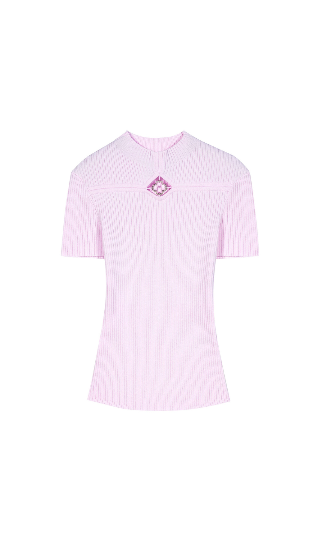 MOVER EMBELLISHED RIB KNIT TOP