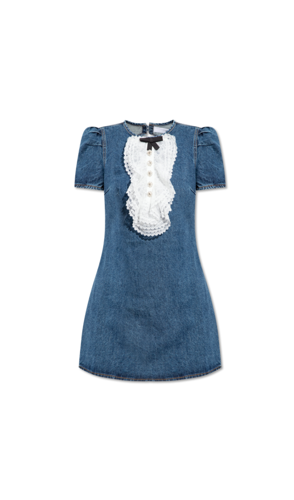 MINI ABITO CON PANNELLO IN PIZZO