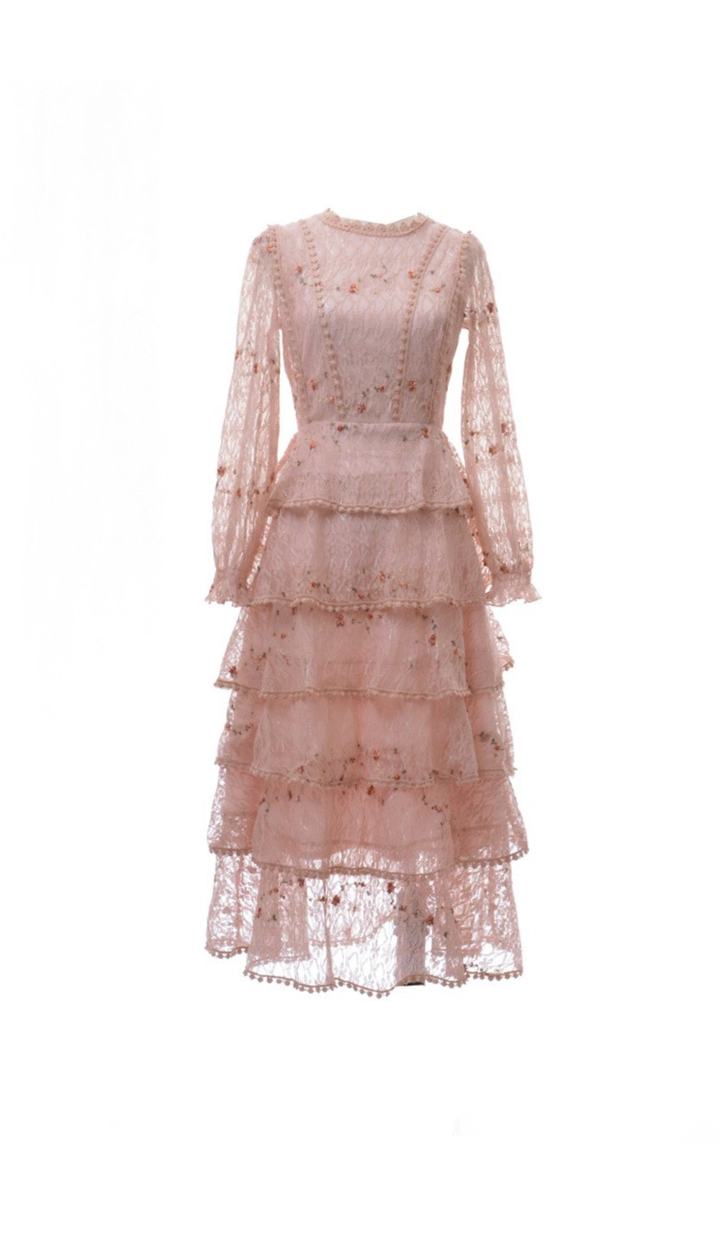 PINK MIDIKLEID MIT BLUMENSPITZE