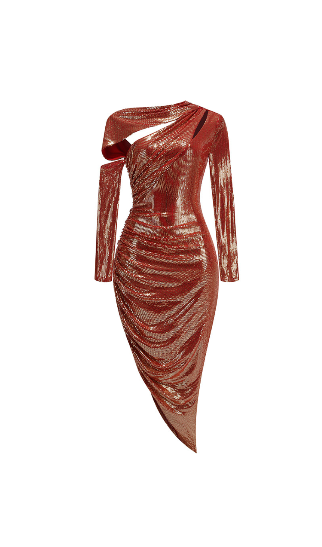 ABITO CON SPACCHI E PAILLETTES RUCHES