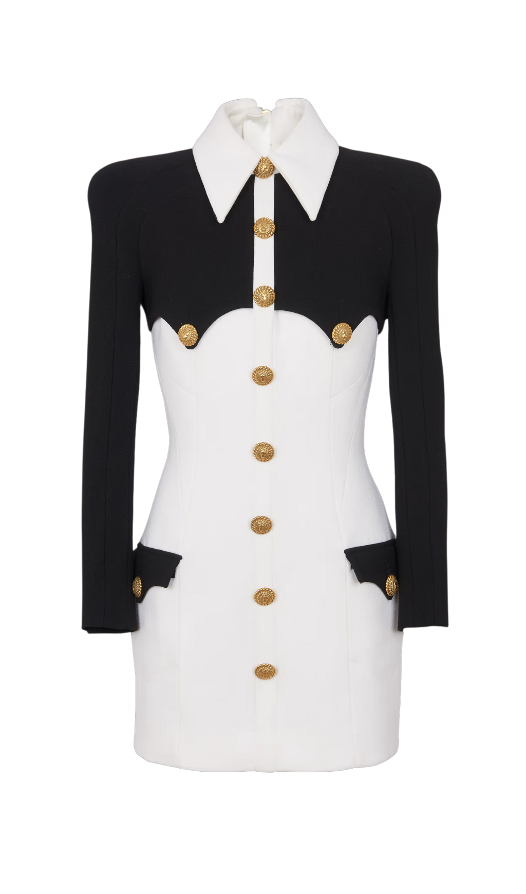 ABITO CORTO IN CREPE CON BOTTONI