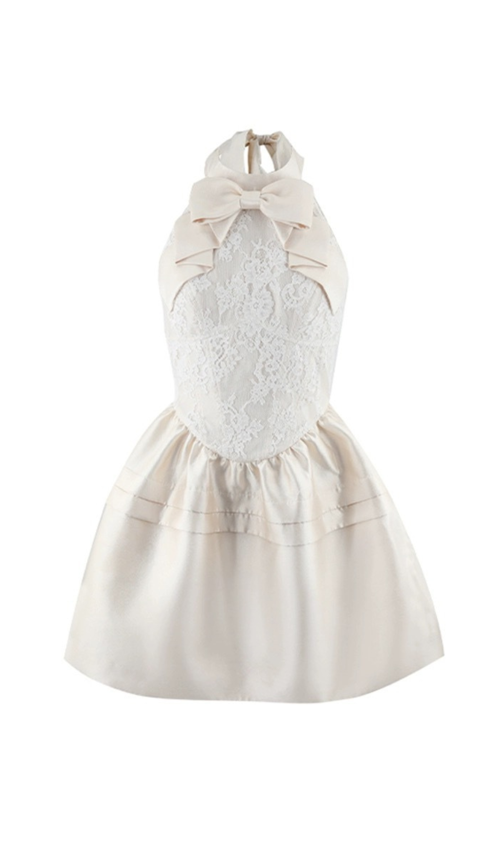 MINIKLEID AUS SPITZENPATCHWORK MIT SCHLEIFE