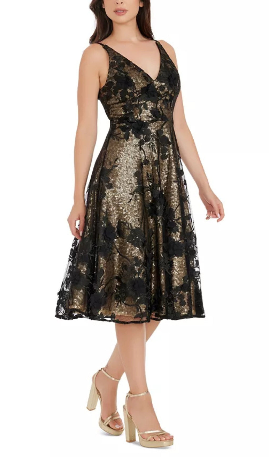 ABITO DA DONNA CON PAILLETTES E PIZZO