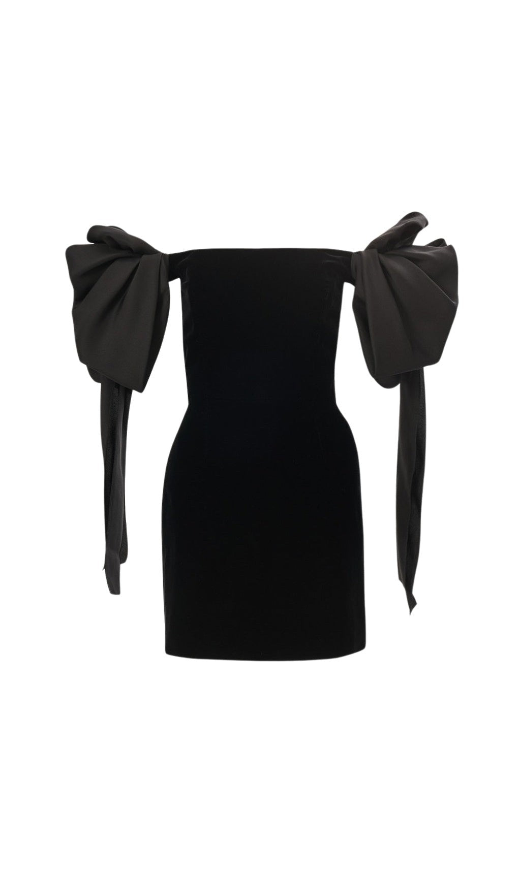 MINI ABITO NERO CON SPALLE SCOPERTE