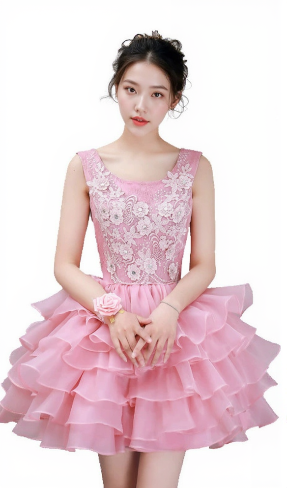 ANESKA MINIKLEID MIT BLUMENMUSTER