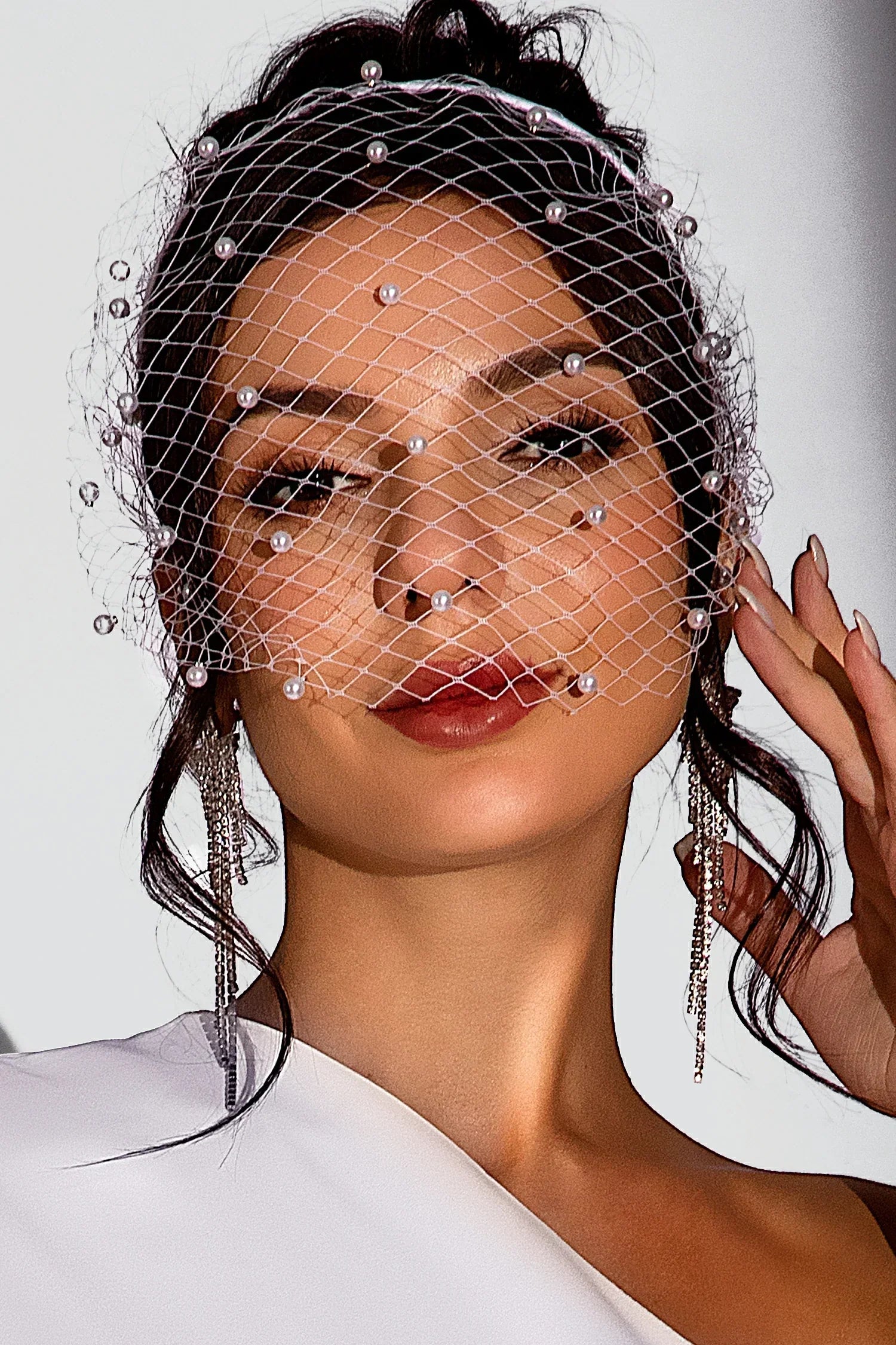 ELISE PEARL TULLE HAIRBAND