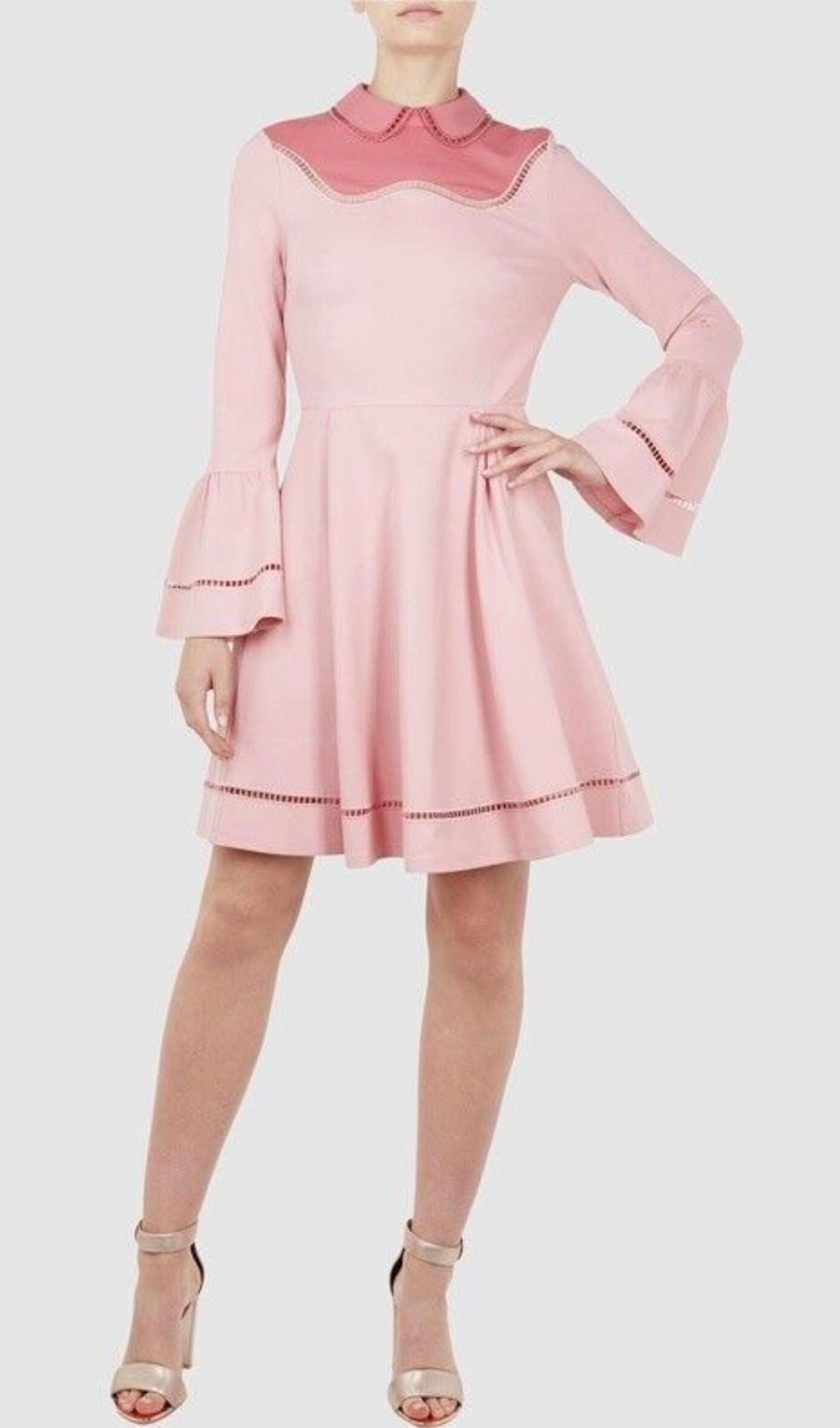 SKATER MINI DRESS IN PINK