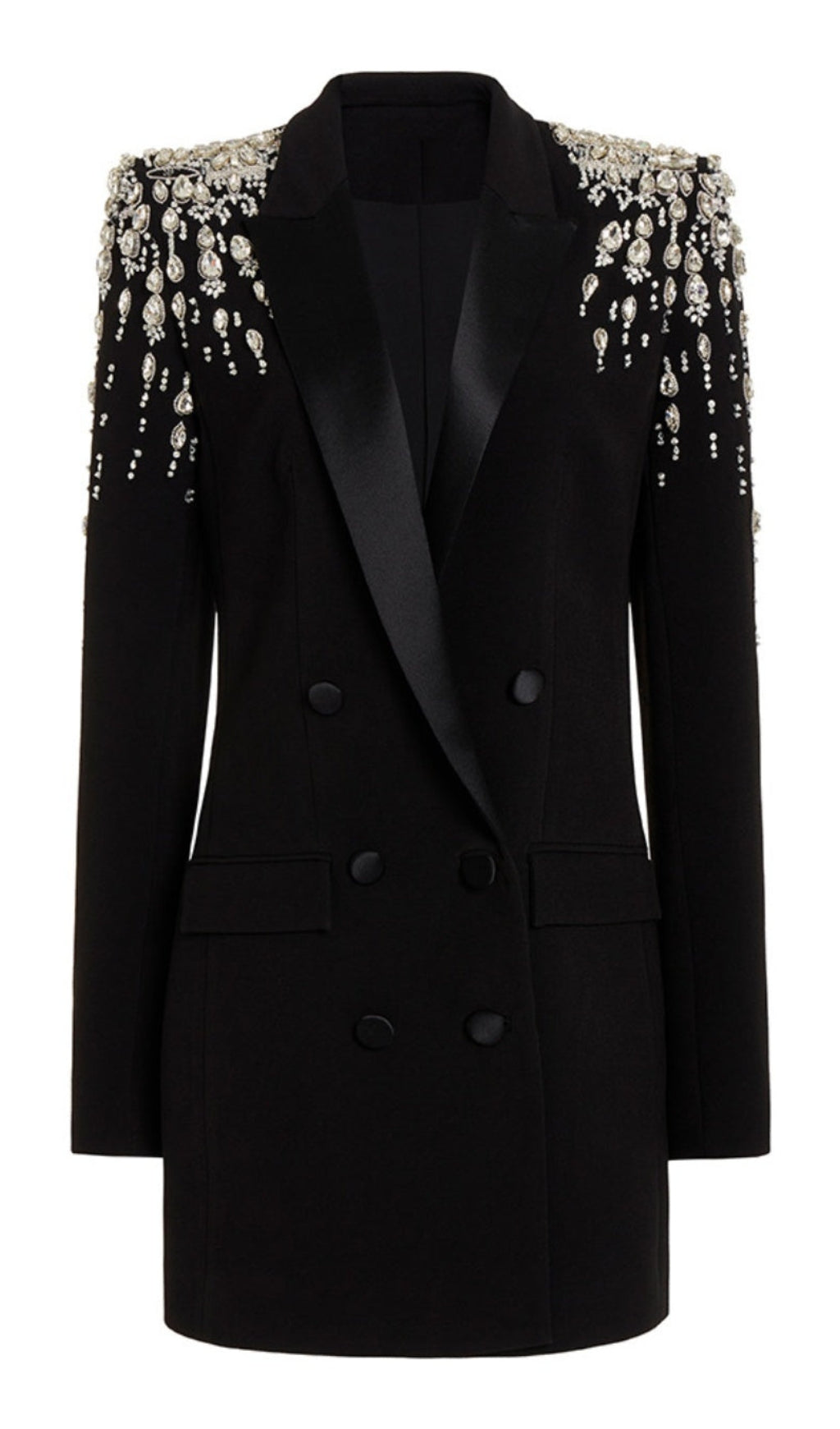 AURORA CRYSTAL EMBELLISHED BLAZER DRESS