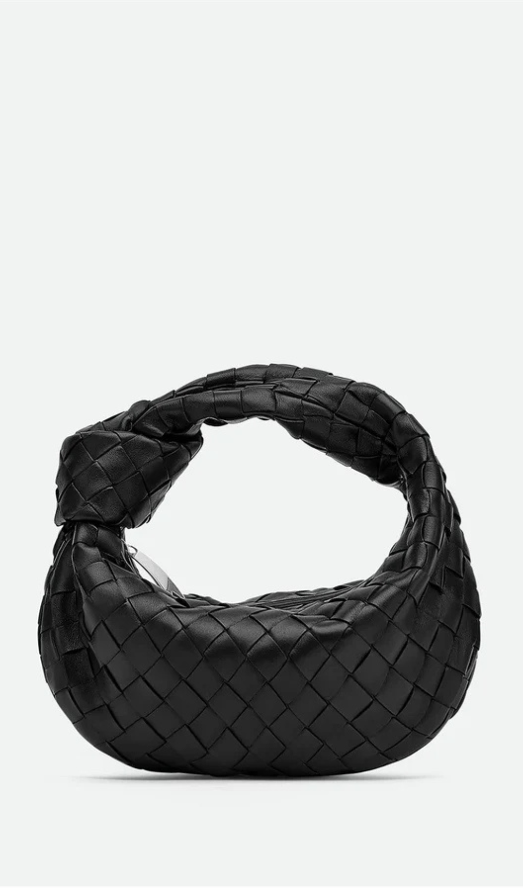 Zariah Weave Knot Clutch - Schwarz