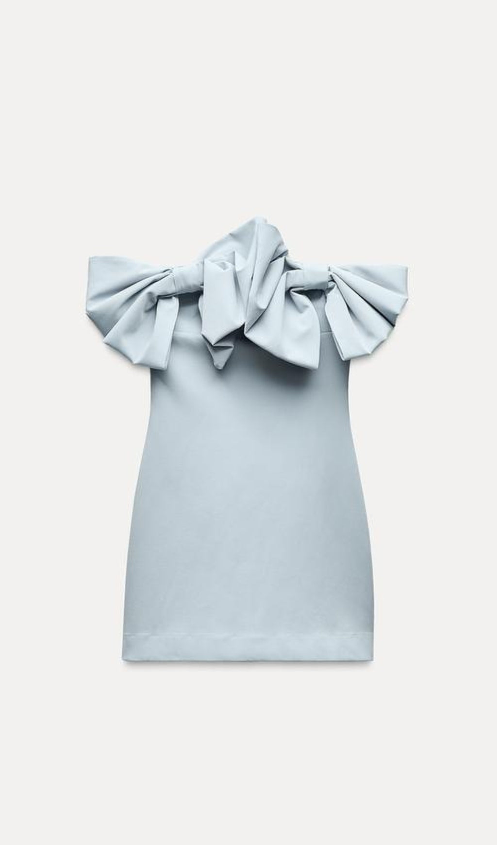 TRÄGERLOSES KLEID MIT SCHLEIFE