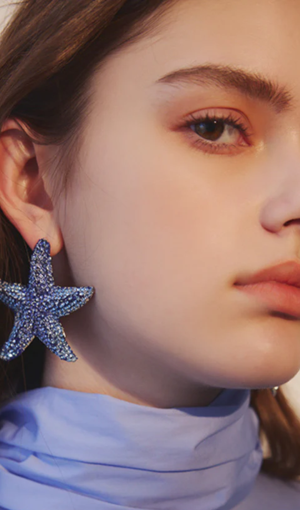 orecchini di diamanti a forma di stella marina