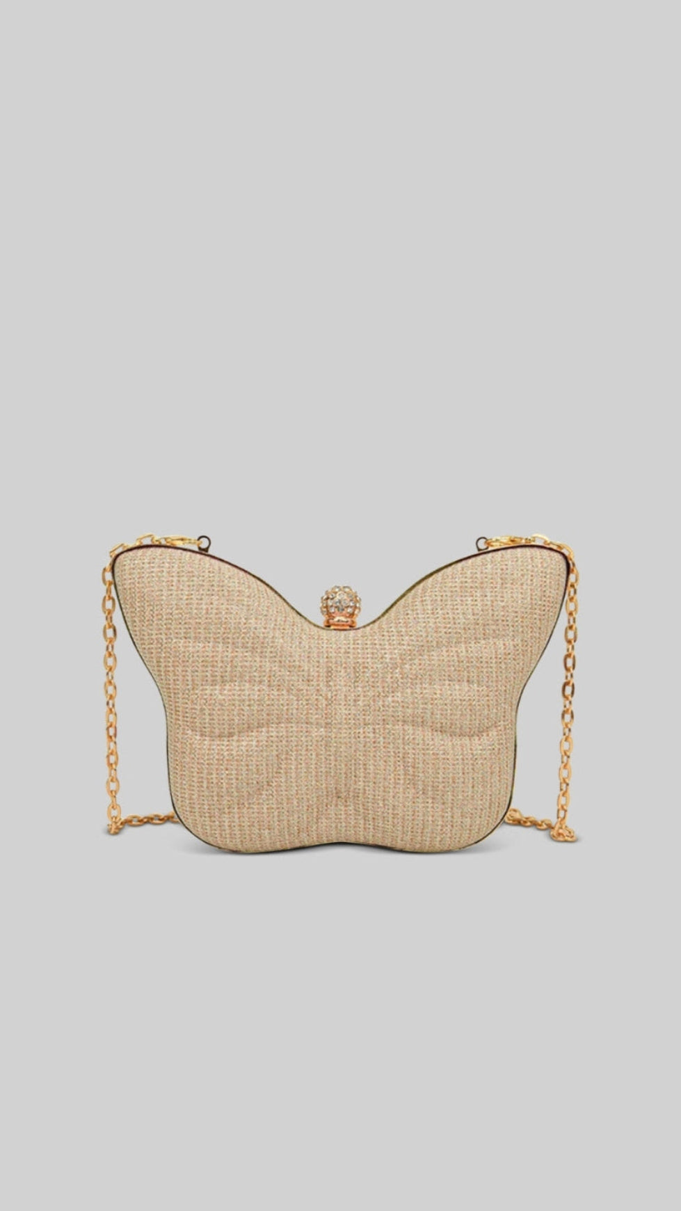 BUTTERFLY SPARKLY CLUTCH - GOLD