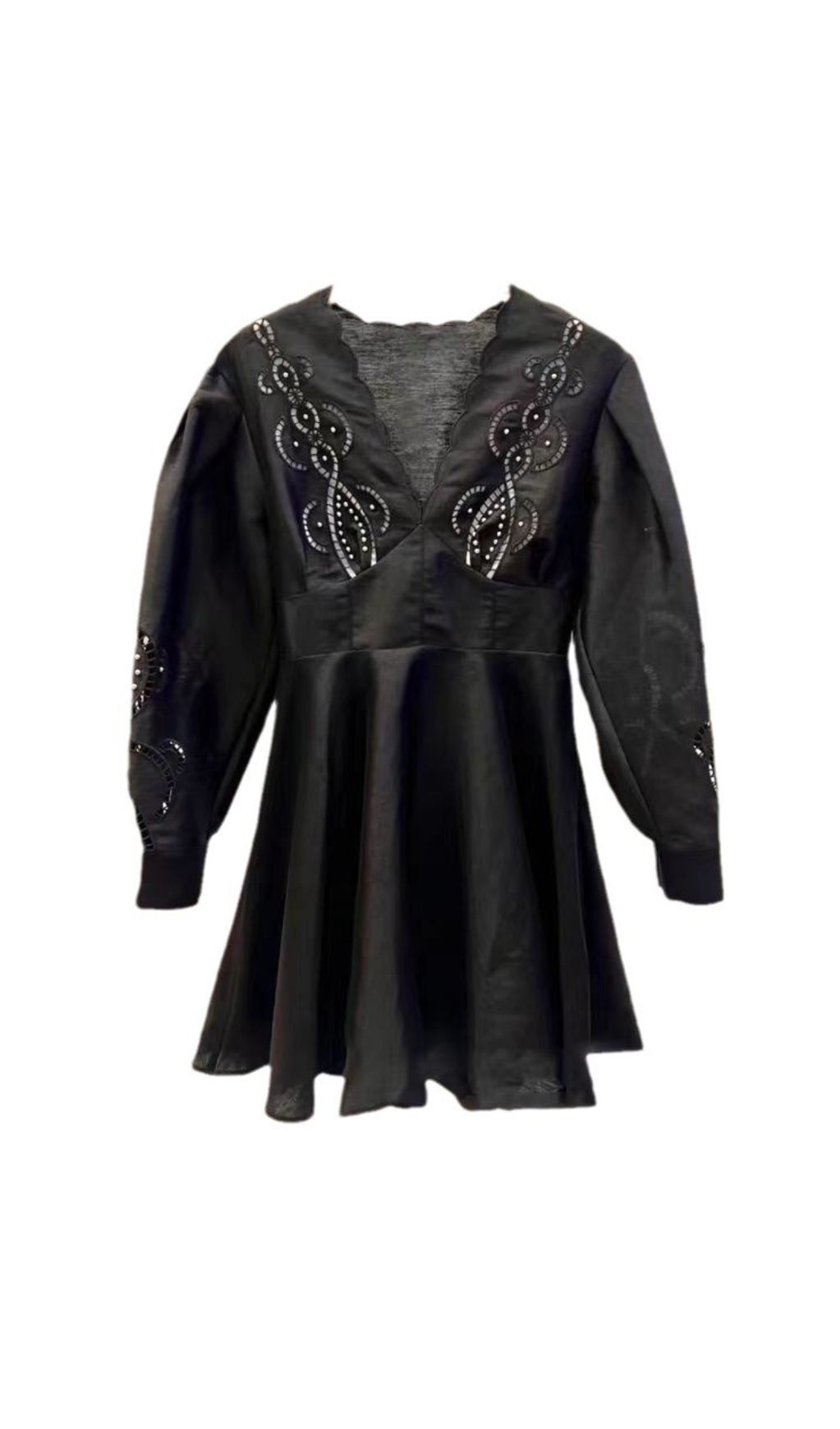 ALBERTA AUSGESTELLTES MINIKLEID MIT AUSSCHNITT IN SCHWARZ