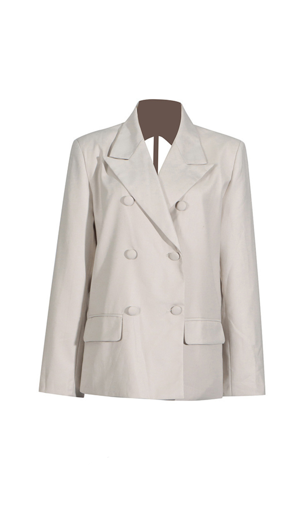 Vienna – Rückenfreier Blazer mit Cut-out und Fransen in Aprikose