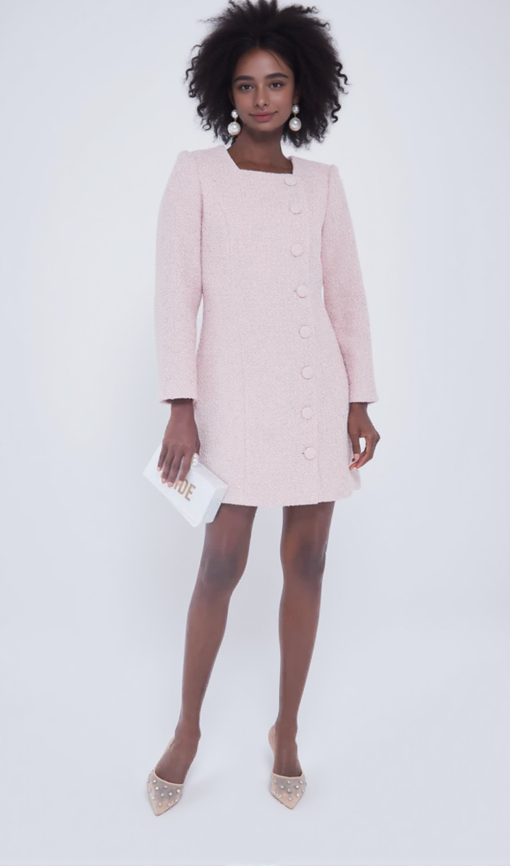 ABITO BIRKLEY IN TWEED ROSA